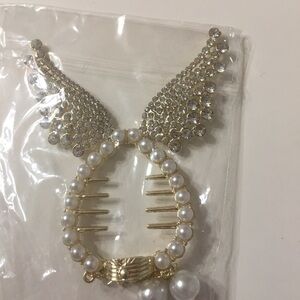Angel wings hair claw clip for hair bun